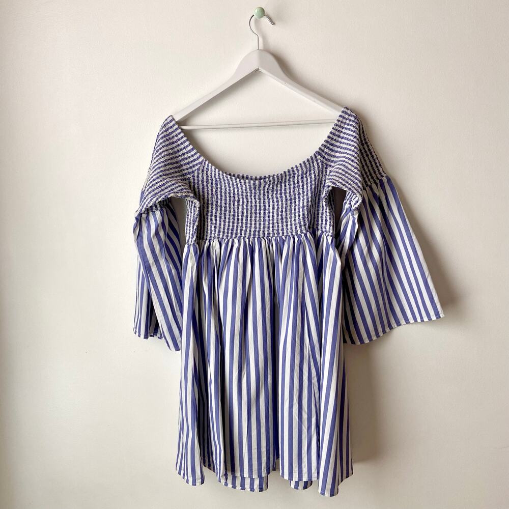 Torrid Blue And White Striped Dress Size 3 - Picture 2 of 6